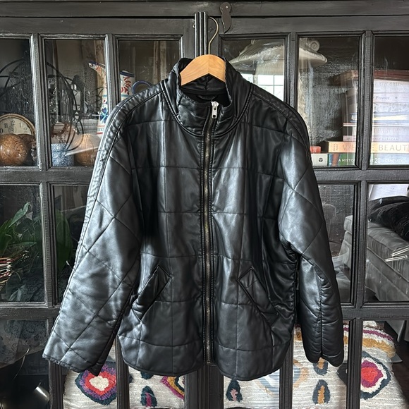 Free People Dolman Quilted Vegan Leather Jacket - Picture 4 of 6